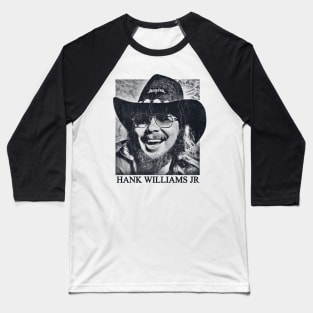 Retro vintage Hank Williams Jr Baseball T-Shirt